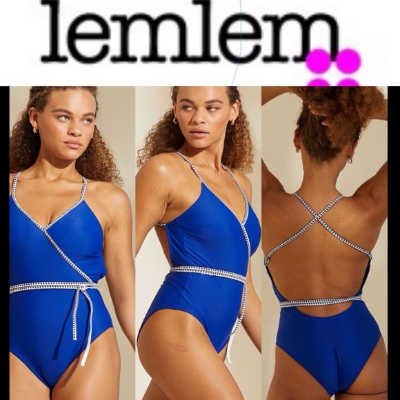 NWOT Lena Ballet One Piece COLOR: LENA BLUE SizeL $275 - Picture 1 of 6